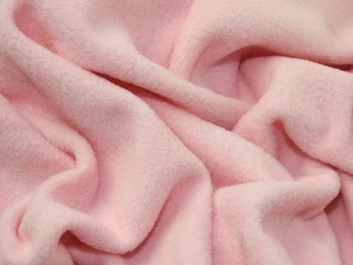 1 Metre Pink Anti Pill Plain Polar Fleece 100% Polyester 63/160cm