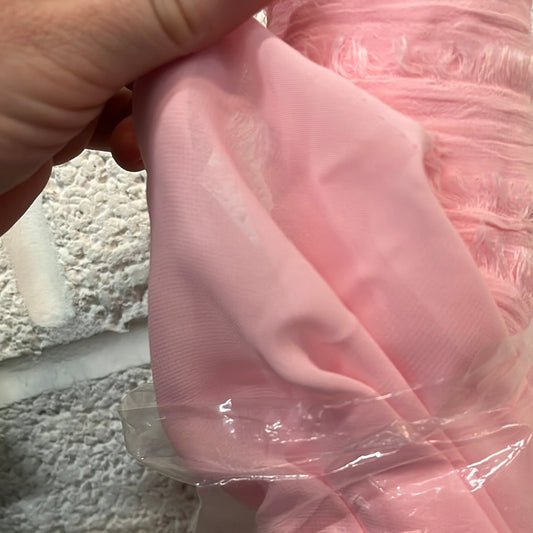 1m 100% Polyester Chiffon Fabric - Baby Pink, Width: 60/150cm