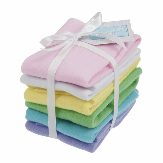 6 Piece Acrylic Felt Bundle - 30 x 23cm - Pastel Shades